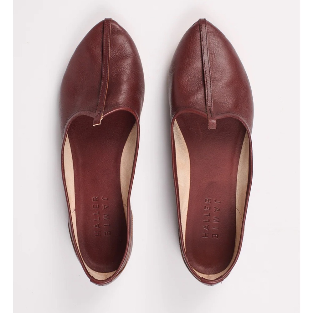 Jamie Haller Jutti Slipper, Oxblood, size 39